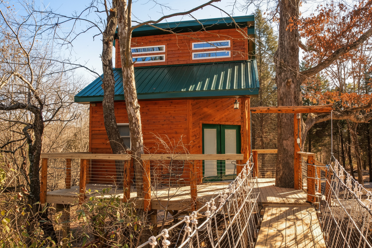 The Treehouse cabin in Shawnee National Forest